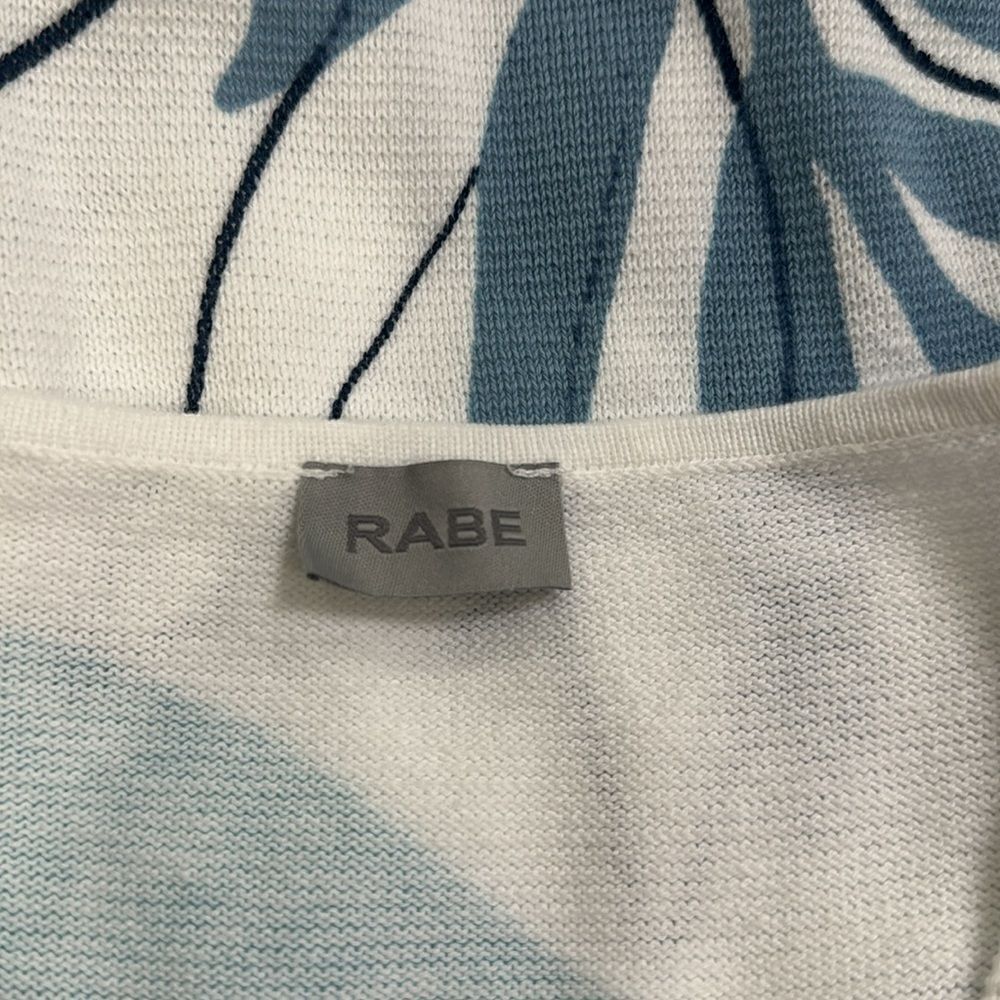 RABE LEAF PRINT KNITTED SHORT SLEEVE PULLOVER. - Picture 6 of 7